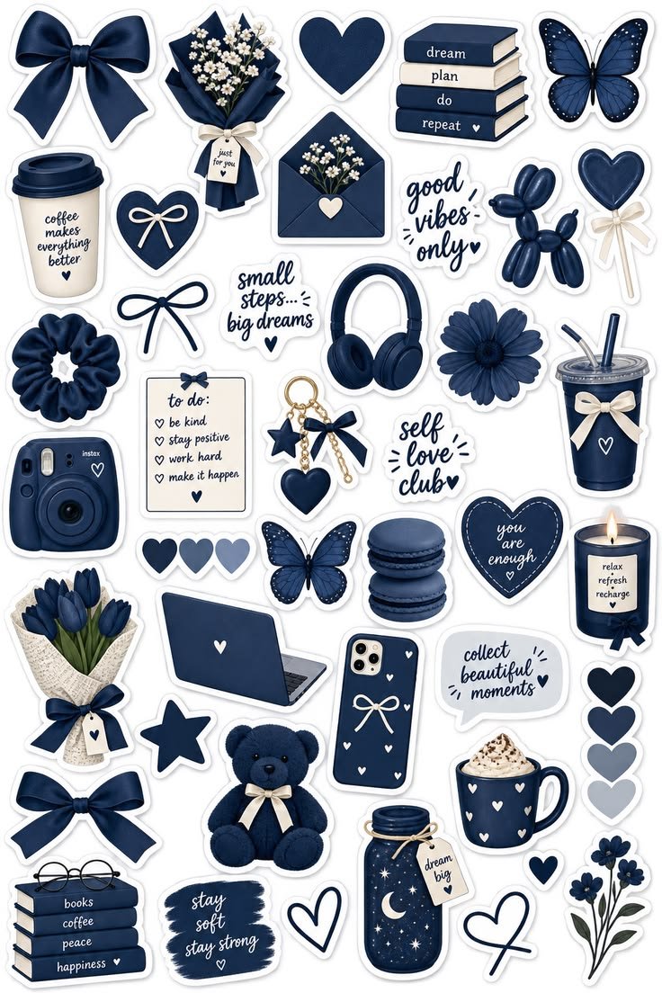 Navy Blue Aesthetic Stickers