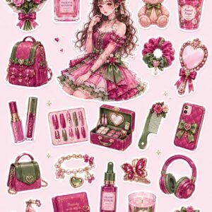Kawaii Pink Fashion Stickers